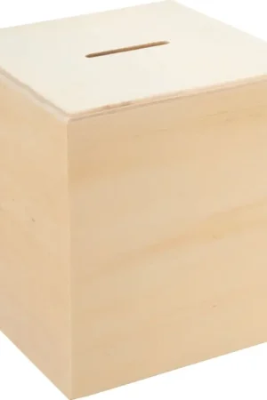 Super Prix Tirelire en bois VBS « Cube »