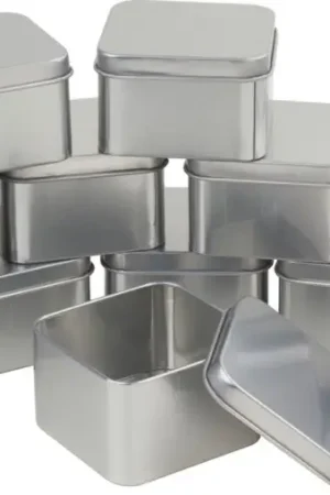 Usine Directe Boîtes en métal/ boîtes à savon VBS « Forme carrée », 12 pc.