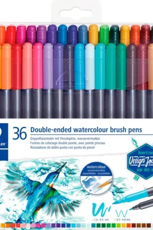 Prix Choc Feutres double pointe pinceau et fine STAEDTLER, 36 pc.