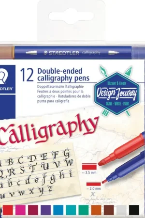 Feutres double pointe calligraphie STAEDTLER, 12 pc. Prix Promo