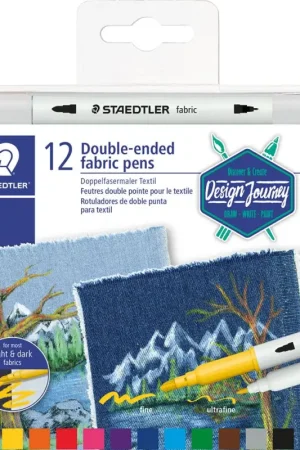 Solde Feutres double pointe pour textiles STAEDTLER, 12 pc.