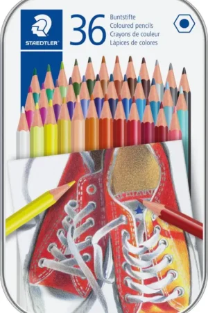 Meilleur Prix Crayons de couleur boîte métal STAEDTLER, 36 pc.