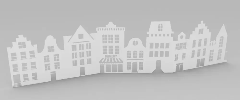 Silhouette en papier VBS « Maisons » Nouveauté