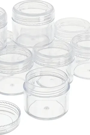Boîtes en plastique avec couvercle à vis VBS, 20 ml, 12 pc. Prix Cassé