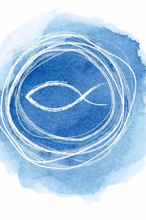 Serviette « Poisson aquarelle » Populaire