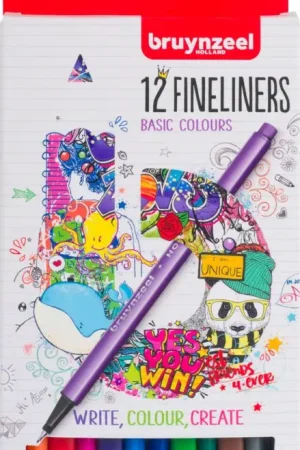 Set de fineliners Bruynzeel, 12 couleurs Commander Maintenant