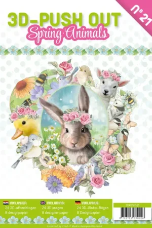 Livret de motifs 3D pré-estampés « Spring Animals » Achat Immédiat
