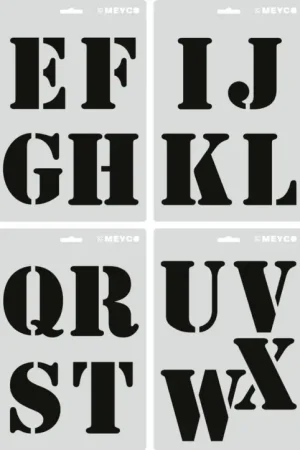 Set de pochoirs « Lettres XL » Livraison Express