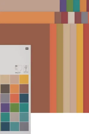Bloc de papier de bricolage « Earthy Colours » Prix Cassé