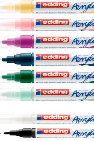 Marque Marqueurs acrylique edding « Permanent Acrylic – Nordic », set de 8