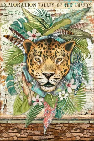 Nouvelle Collection Soie de paille à motifs « Jaguar »