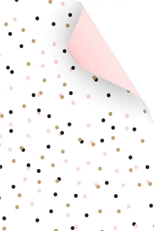 Dernière Chance Papier cartonné à motifs « Pois roses »