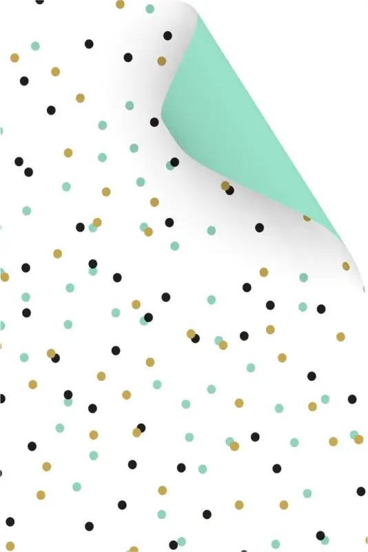 Commande En Gros Papier cartonné à motifs « Pois vert menthe »