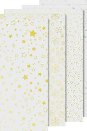 Vente Flash Set de papiers transparents « Noël » Or/Argent