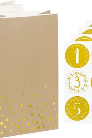 Nouveauté Set calendrier de l'avent "Points d'or"$.