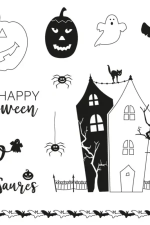 Tampons Clear Stamps « Halloween » Expédition Rapide