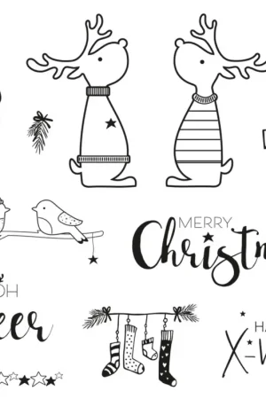 Meilleur Prix Tampons Clear Stamps « Amis des rennes »
