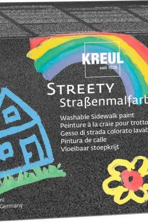 Nouveauté Peinture à la craie pour trottoirs KREUL « Streety », set de 6 pots de 200 ml