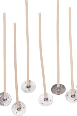 Quantité Limitée Mèches à bougie avec socle métal, cirées