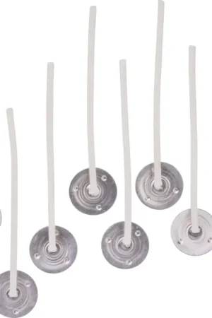 Mèches avec pied métallique pour bougies votives, cirées Prix Bas
