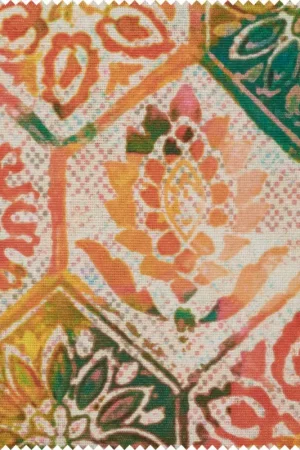 Meilleure Vente Tissu imprimé aspect lin au mètre « Ilo »