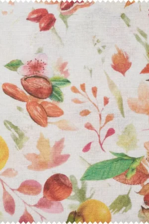 Top Vente Tissu imprimé aspect lin au mètre « Automne »
