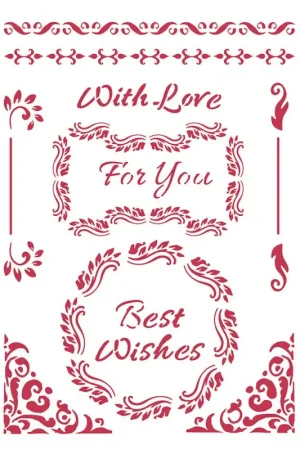 Authentique Pochoir « Best Wishes »