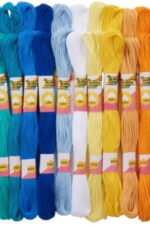 Fils de coton mouliné « Basic », 52 échevettes de 8 m Usine Directe