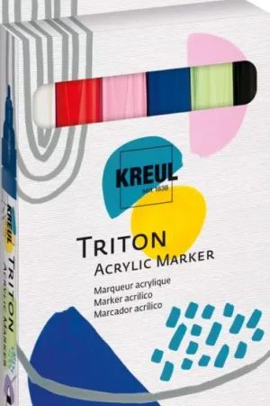 Triton Acrylic Marker « Medium » KREUL, set de 6 Prix Bas