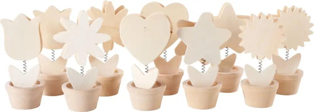 Prix Réduit Porte-mémo « Pots de fleurs », set de 10