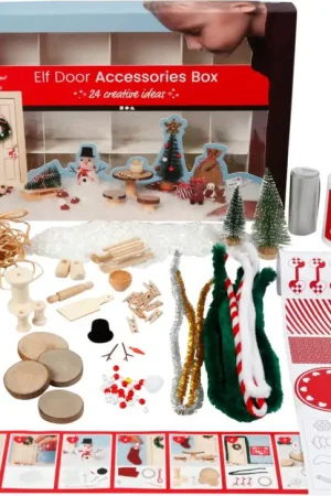 Jusqu'à Épuisement Des Stocks Coffret créatif porte de lutins « Scènes de Noël »