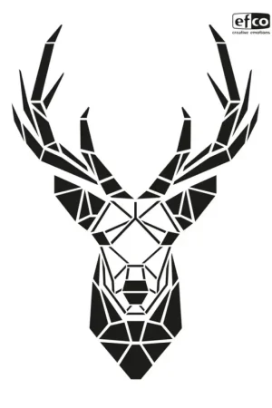 Pochoir « Trophée de chasse cerf », A4, 1 motif Expédition Rapide