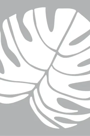 Pochoir « Grande feuille de monstera », 30x30cm, polyester Dernière Chance