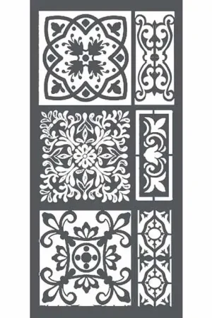 Pochoir « Frise de carrelage », 25 x 12 cm Expédié Aujourd'hui