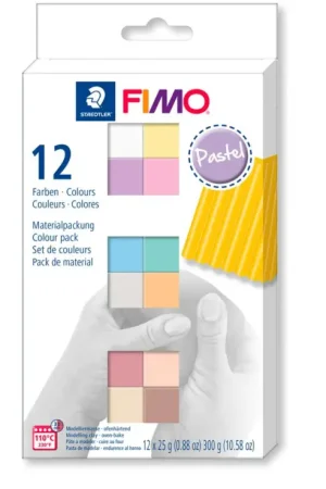 Assortiment FIMO soft « Pastel Colours »,12 demi-blocs, 300 g Achetez Aujourd'hui