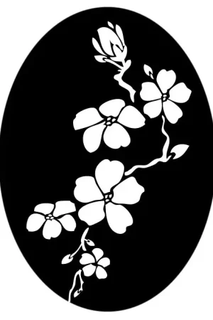 Empreinte de moulage « Fleurs de cerisier », oval Commander Maintenant
