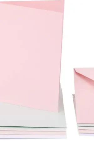 Haute Qualité Cartes doubles nacrées « Pastel », 5 pc.