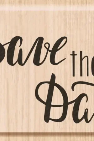 Vente Flash Tampon en bois « Save the Date »