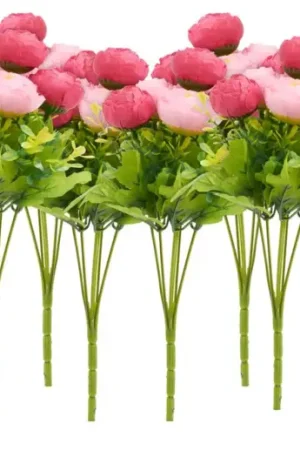 Prix Choc Bouquets de renoncules VBS, artificielles, Rose, 10 pc.