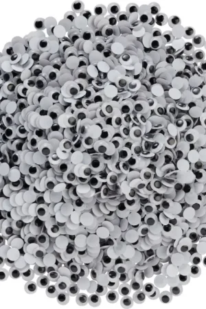 Yeux mobiles à coller VBS « Rond », 10 mm, 2000 pc. Populaire