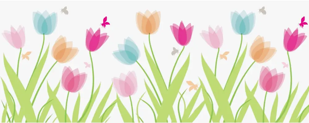 Expédié Aujourd'hui Frise adhésive pour fenêtres « Tulipes », 7,5 x 200 cm