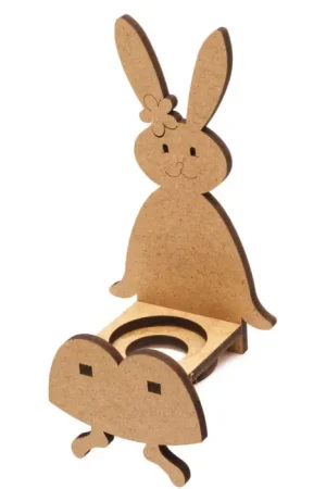 Figurine bord d'étagère « Lapine Daisy », bois MDF, env. H 21,5 x l 9,5 x P 7,5 cm Promotion