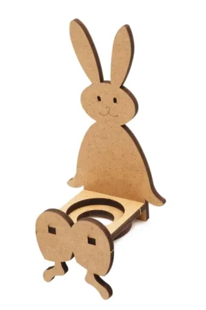 Figurine bord d'étagère « Lapin Diddy », bois MDF, env. H 21,5 x l 9,5 x P 7,5 cm Expédition Rapide