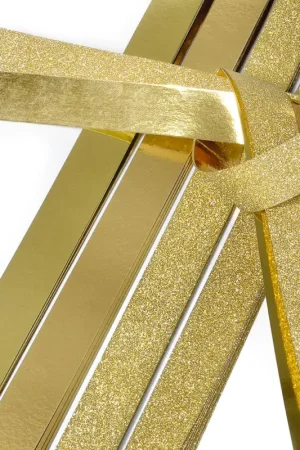 Bandes de papier brillantes « Or pailleté », 25 mm Offre Exclusive