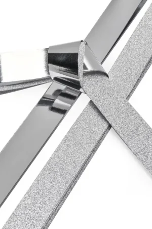 Offre Exclusive Bandes de papier « Pailleté, argent », 25 mm, 20 bandes