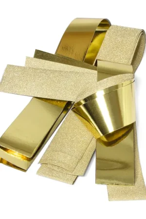 Bandes de papier brillantes « Or pailleté » , 50 mm, 12 bandes Affaire À Saisir