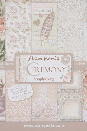 Satisfait Ou Remboursé Bloc scrapbooking « Ceremony », 10 feuilles, 30,5x30,5 cm