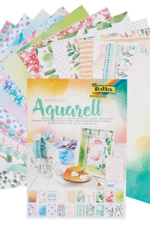 Prix Cassé Bloc de papier à motifs « Aquarelle »