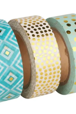 Achetez Aujourd'hui Set de washi tapes « Mint/Gold foil »