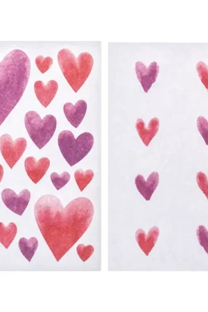 Stickers « Cœurs aquarelle » Prix Bas